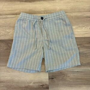 TOPMAN Gray and White Pinstripe Shorts